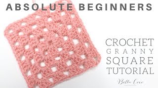 CROCHET How to Crochet a Granny Square  Absolute Beginners  Bella Coco [upl. by Farika]