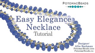 Easy Elegance Necklace  DIY Jewelry Making Tutorial by PotomacBeads [upl. by Cheryl84]