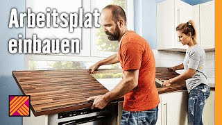 Arbeitsplatte einbauen  HORNBACH Meisterschmiede [upl. by Suiratnauq641]