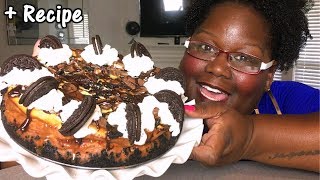 OREO REECES AND BUTTERFINGER CHEESECAKE MUKBANG  RECIPE REQUESTED VIDEO [upl. by Rovert]