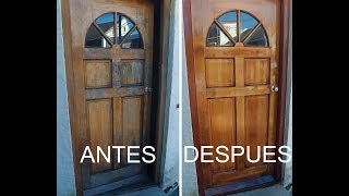 COMO RESTAURAR UNA PUERTA DE MADERA [upl. by Caine79]