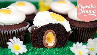 Easter Creme Egg Cupcake Recipe  Cupcake Jemma [upl. by Tewell]