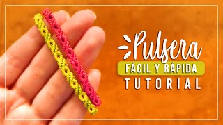 Cómo hacer pulsera de hilo fácil y rápida 21✨ Paso a Paso  DIY Macrame Friendship Bracelet [upl. by Ariaet]