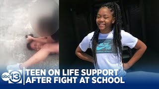 Teen on life support after fight outside middle school [upl. by Kristy]