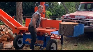 WOW THIS LOG SPLITTER IS CRAZY EASTONMADE AXIS [upl. by Dalia303]