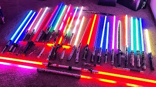 MY ENTIRE LIGHTSABER COLLECTION INSANE [upl. by Ynaitirb588]