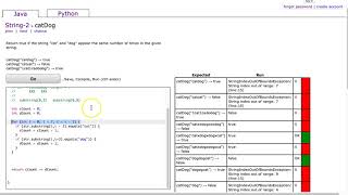 Codingbat  catDog Java [upl. by Aggie]