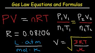 Gas Laws  Equations and Formulas [upl. by Adlee]