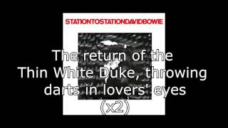 Station to Station  David Bowie  Lyrics [upl. by Dellora]