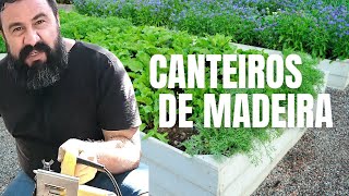 como fazer CANTEIRO DE MADEIRA para suas hortas passo a passo [upl. by Onairelav]