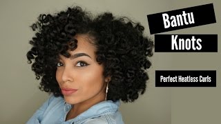 Achieve Perfect Bantu Knots on StretchedDry Hair  Heatless Curls [upl. by Dorothy]