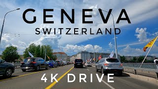 Driving in Geneva 4K  Switzerland [upl. by Joline]