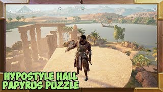 Assassins Creed Origins Hypostyle Hall Papyrus Location [upl. by Nilek897]