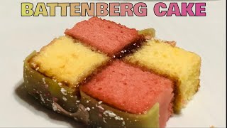 BattenbergBattenburg Cake Recipe  Gâteau de Battenberg [upl. by Yensehc879]