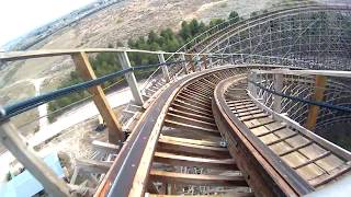 Coaster Express Parque Warner Madrid Onride 1080p Full HD [upl. by Nevuer]