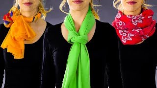 28 SIMPLE WAYS TO TIE A SCARF [upl. by Ryder]