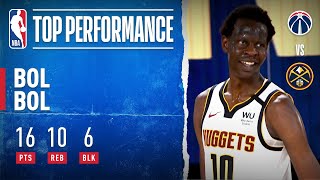 Bol Bol Shows Versatility In First NBA Action [upl. by Mars]