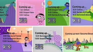 PBS Kids Weekday Schedule Bumper Compilation 2004 WFWATV [upl. by Onitram]