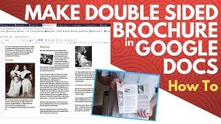 How to Make a Double Sided Brochure on Google Docs [upl. by Assehc]