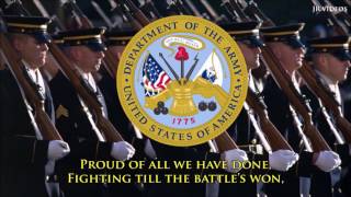 Service Anthem of the United States Army lyrics [upl. by Martita284]