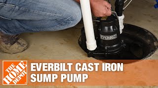 Everbilt Cast Iron Sump Pump  The Home Depot [upl. by Essile178]