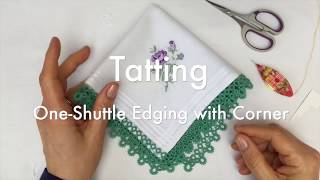 Tatting  One Shuttle Edging from start to finish [upl. by Colby550]