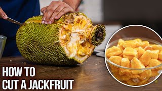 How To Cut A Jackfruit  Fresh Kathal Cutting  Best Kitchen Hacks  Fruit Cutting Skills  Varun [upl. by Koralle]