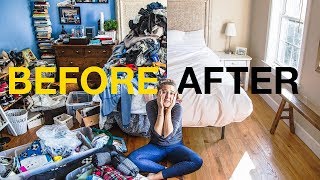 EXTREME KONMARI METHOD DECLUTTERING  Before amp After [upl. by Ed]