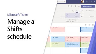 How to manage a Shifts schedule in Microsoft Teams [upl. by Moht]