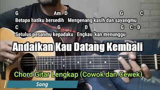 Kunci Gitar Andaikan Kau Datang  KoesPlusCowok dan Cewek Mudah [upl. by Iraj]