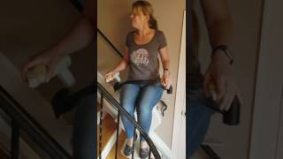 Acorn 130 Straight Stairlift Operation Remotes and Fold Down Rail [upl. by Pember787]