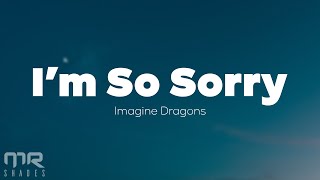 Imagine Dragons  Im So Sorry Lyrics [upl. by Eeliram]