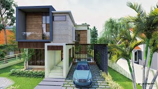 A beautiful contemporary 4 bedroom modern house in Kochi Kerala  A walkthrough video [upl. by Atilahs]