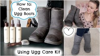 How to Clean Ugg Boots Using Ugg Care Kit ☼ [upl. by Reiche]