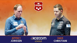 KNBB Kozoom League  Jeffrey JORISSEN vs Dave CHRISTIANI [upl. by Atthia]