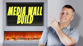 How to build a media wall with electric fireplace and TV  Media Wall Build [upl. by Eivi]