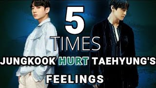 5 times Jungkook quotHURTquot Taehyung  TAEKOOK MOMENTS ANALYSIS [upl. by Sallie]