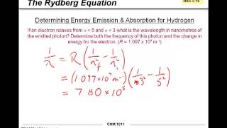 CHM1011 amp CHM1051  The Rydberg Equation [upl. by Luebke]