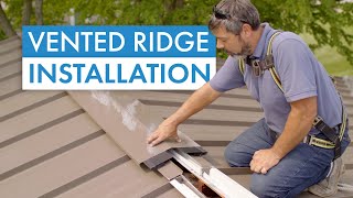 How to Install a Vented Ridge Detail on a Standing Seam Metal Roof [upl. by Subocaj573]