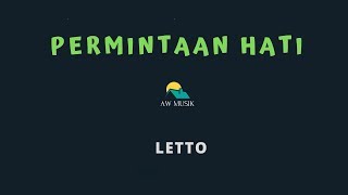 LETTOPERMINTAAN HATI KARAOKELYRICS BY AW MUSIK [upl. by Bolten]