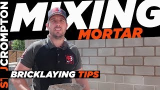 Bricklaying Tips  Mixing Mortar [upl. by Ahsatsana]