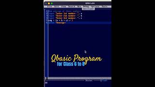 Qbasic program for class 6 to 8 qbasic tutorial [upl. by Baalman]