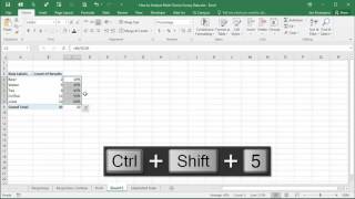 How to Analyze Survey Data Part 3  Summarize with Pivot Tables and Charts [upl. by Anahsat]