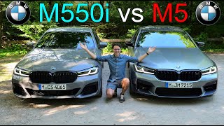 BMW M5 vs BMW M550i comparison  the V8 performance duel [upl. by Azil]