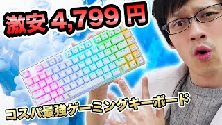 【激安】コスパ最強と言われるe元素のゲーミングキーボードを実際に買ってみたら性能に驚愕【赤軸メカニカルキーボード】 [upl. by Airemaj]