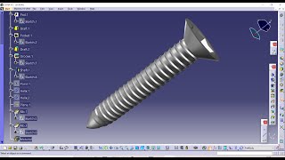 Screw Design in Catia V5  Mechverse [upl. by Elmer]