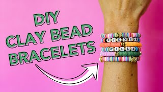 How to Make DIY Clay Bead Bracelets  The Pretty Life Girls [upl. by Areip96]