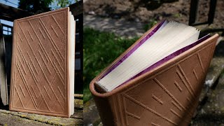 Making a Leather Bound Journal with 3D Printed Embossing  DIY Bookbinding [upl. by Aisitel]