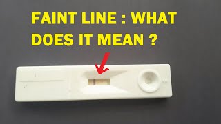 PREGNANCY TEST FAINT LINE  WHAT DOES IT MEAN [upl. by Sungam]