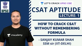 L1 CSAT Aptitude  Crack Prelims and Mains UPSC CSE  Online Preparation  Sanjay Kumar Shah [upl. by Meuse569]